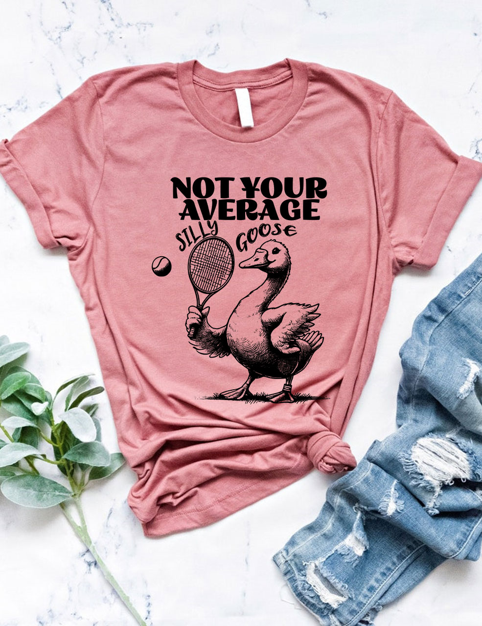 Not Your Average Silly Goose Funny Tennis T-shirt