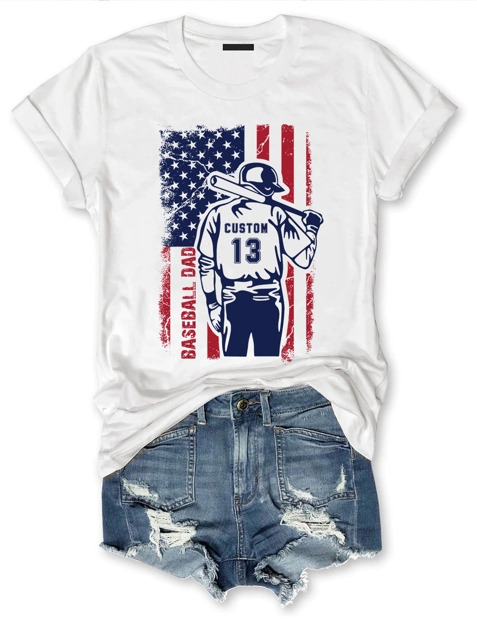 Custom Baseball Dad T-shirt