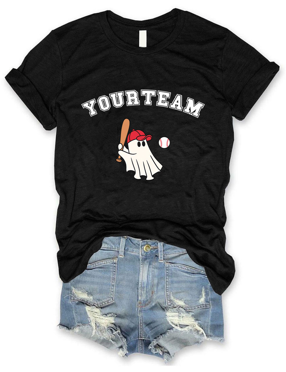 Custom Ghost Baseball Funny T-shirt