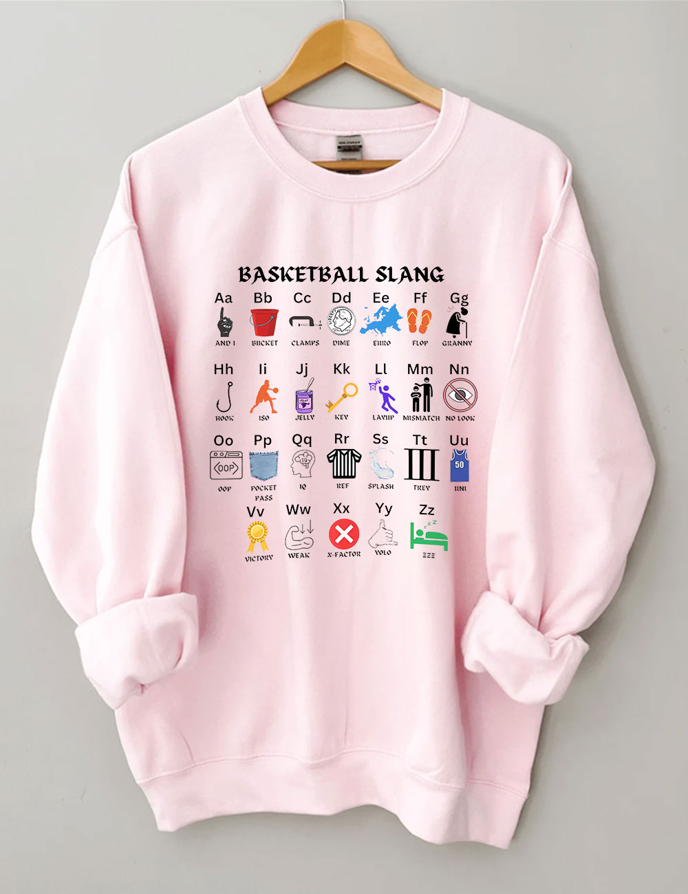 Funny Basketball Slang Alphabet Funny Sweatshirt