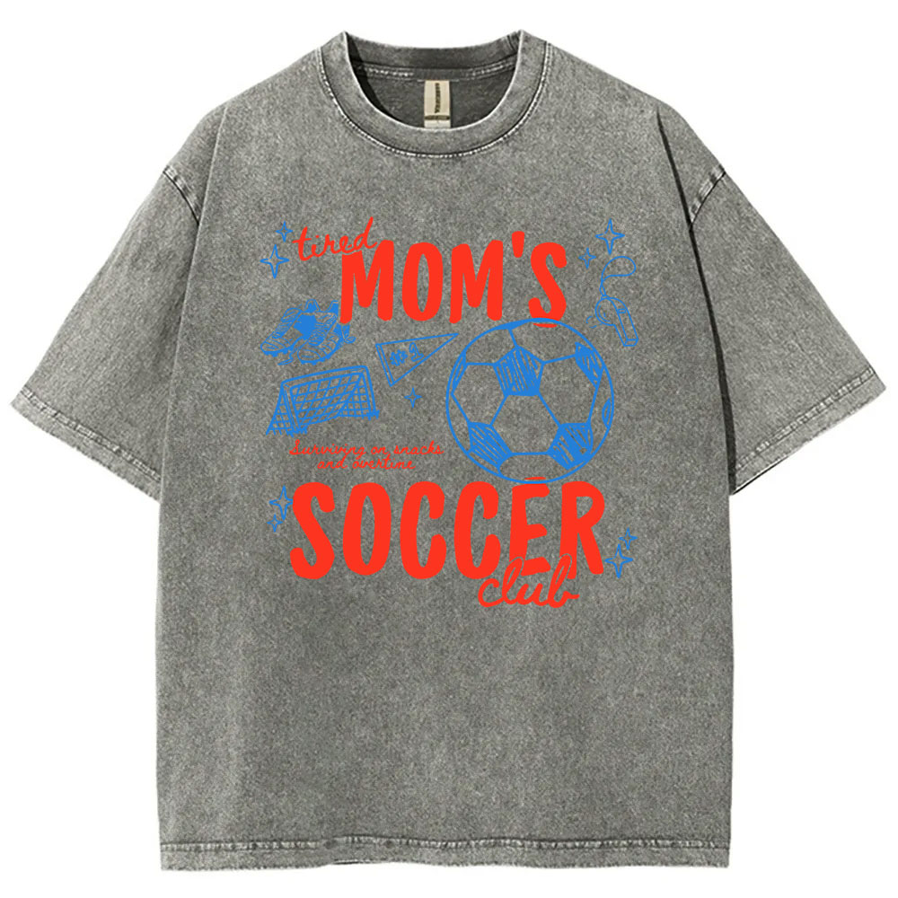 Tired Mom's Soccer Club Washed T-shirt