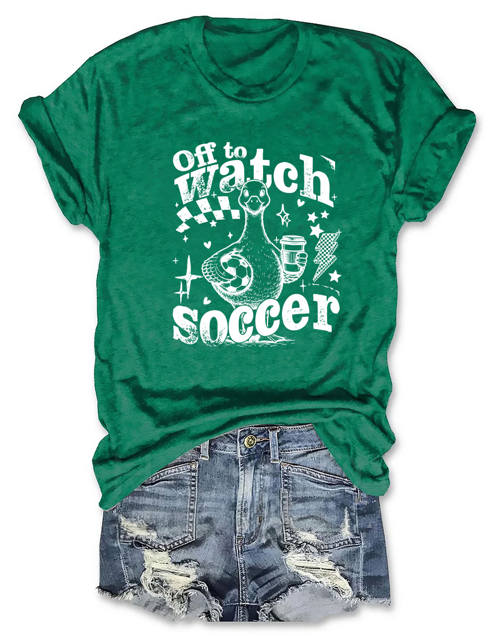 Funny Goose Off To Watch Soccer T-Shirt