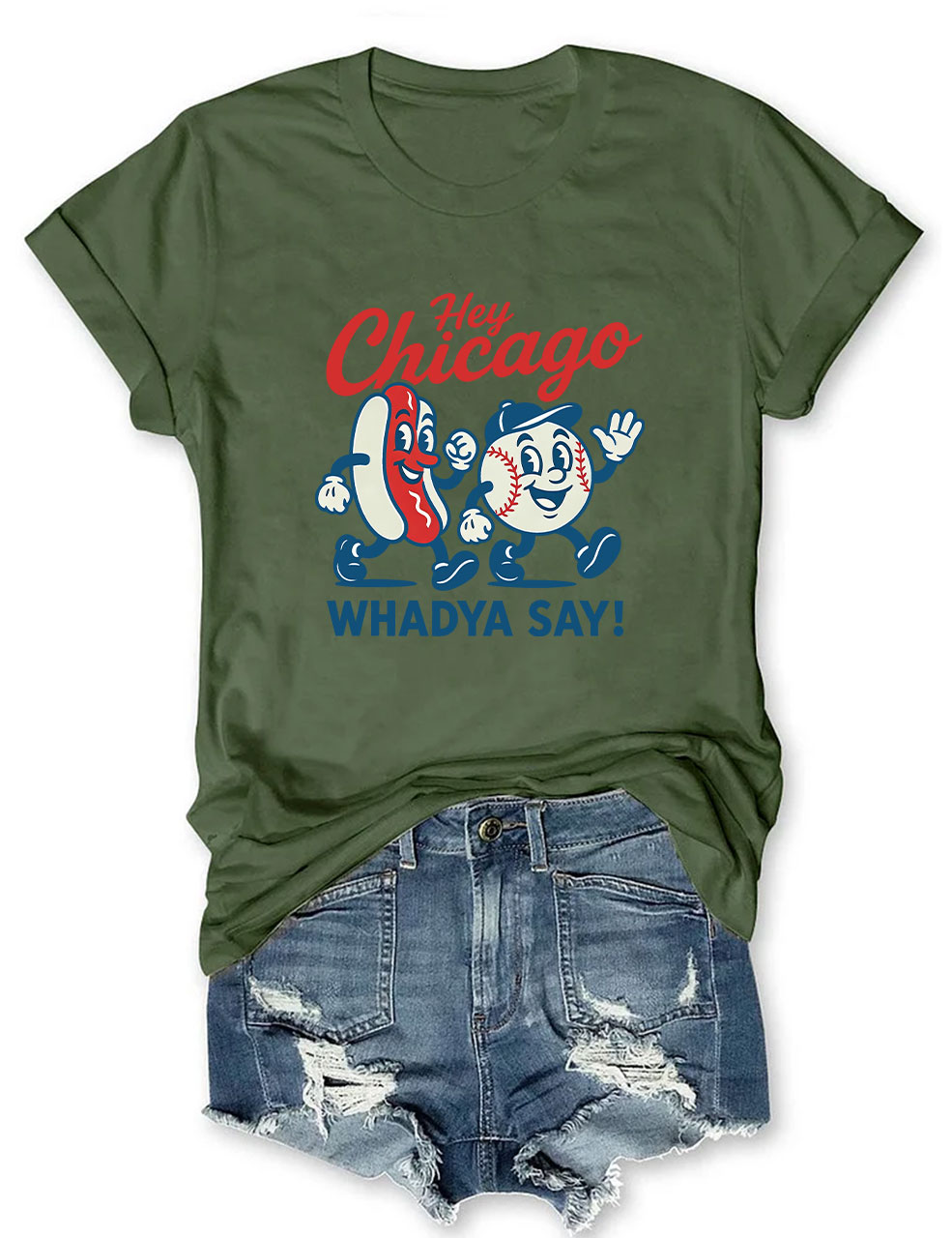 Hey Chicago Funny Baseball T-Shirt