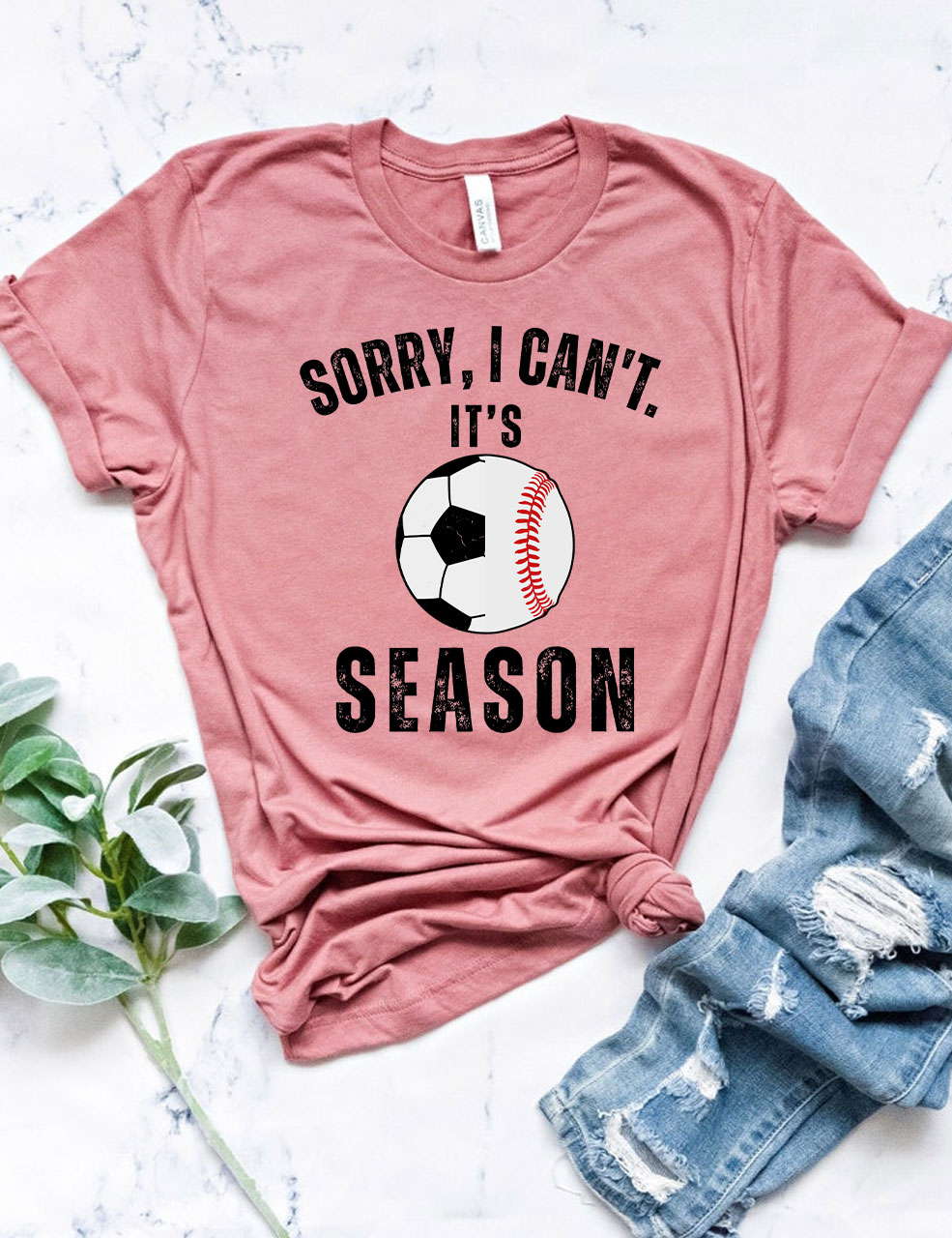 Sorry I can't It's Football and Baseball Season T-shirt