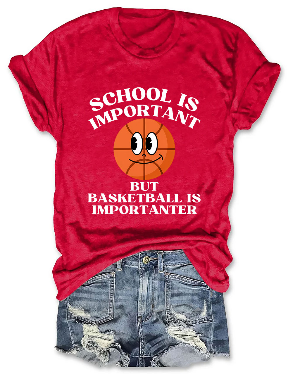 School is Important But Basketball is Importanter T-shirt