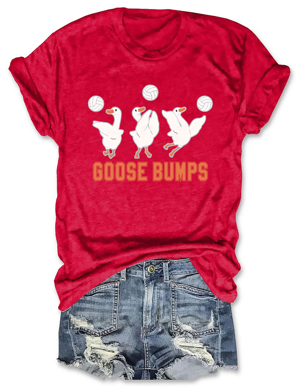 Goose Bumps Funny Volleyball T-shirt