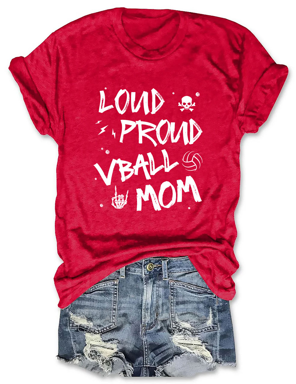 Loud Proud Mom Game Day Volleyball Momma T-shirt