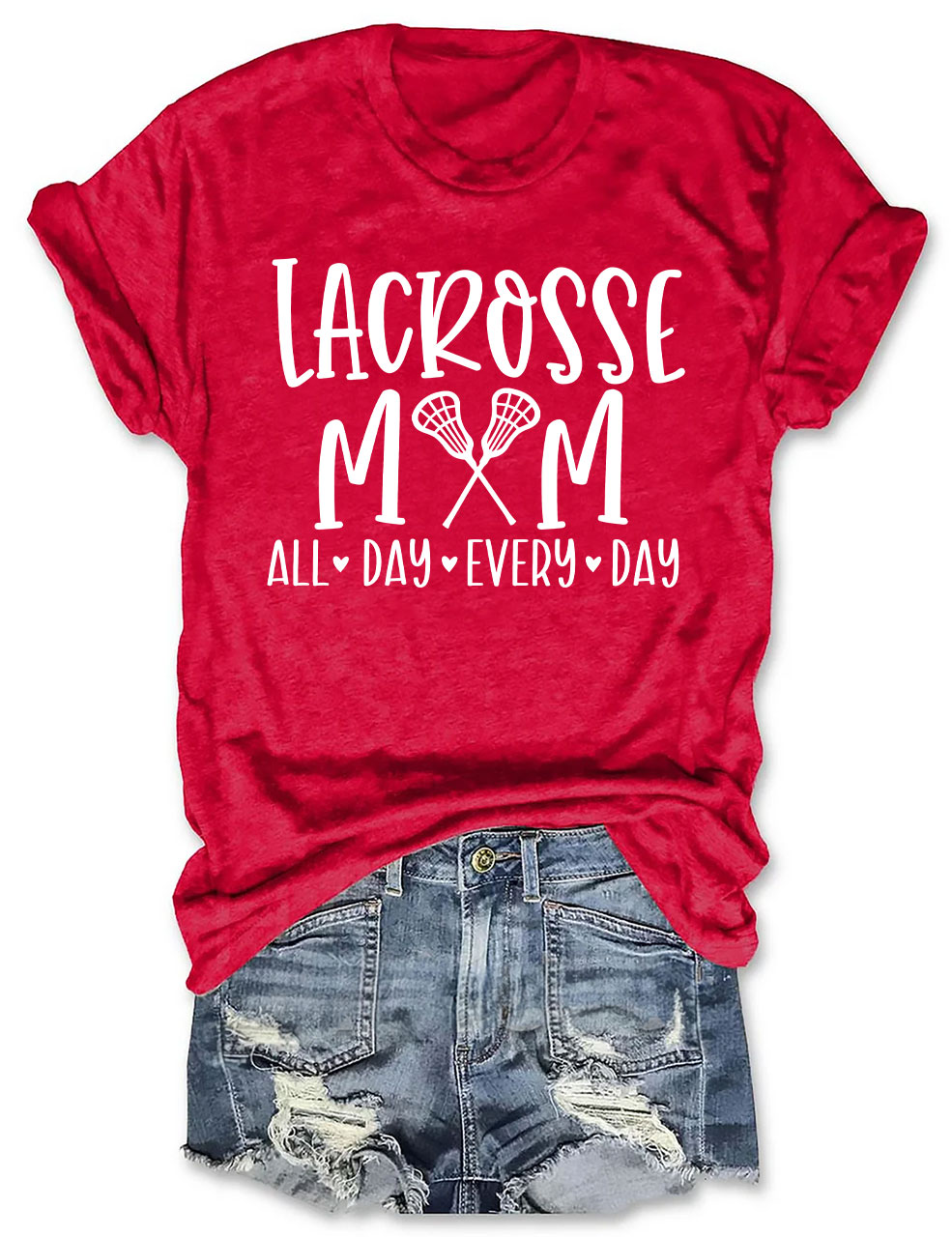 Lacrosse Mom All Day Every Day Funny T-shirt