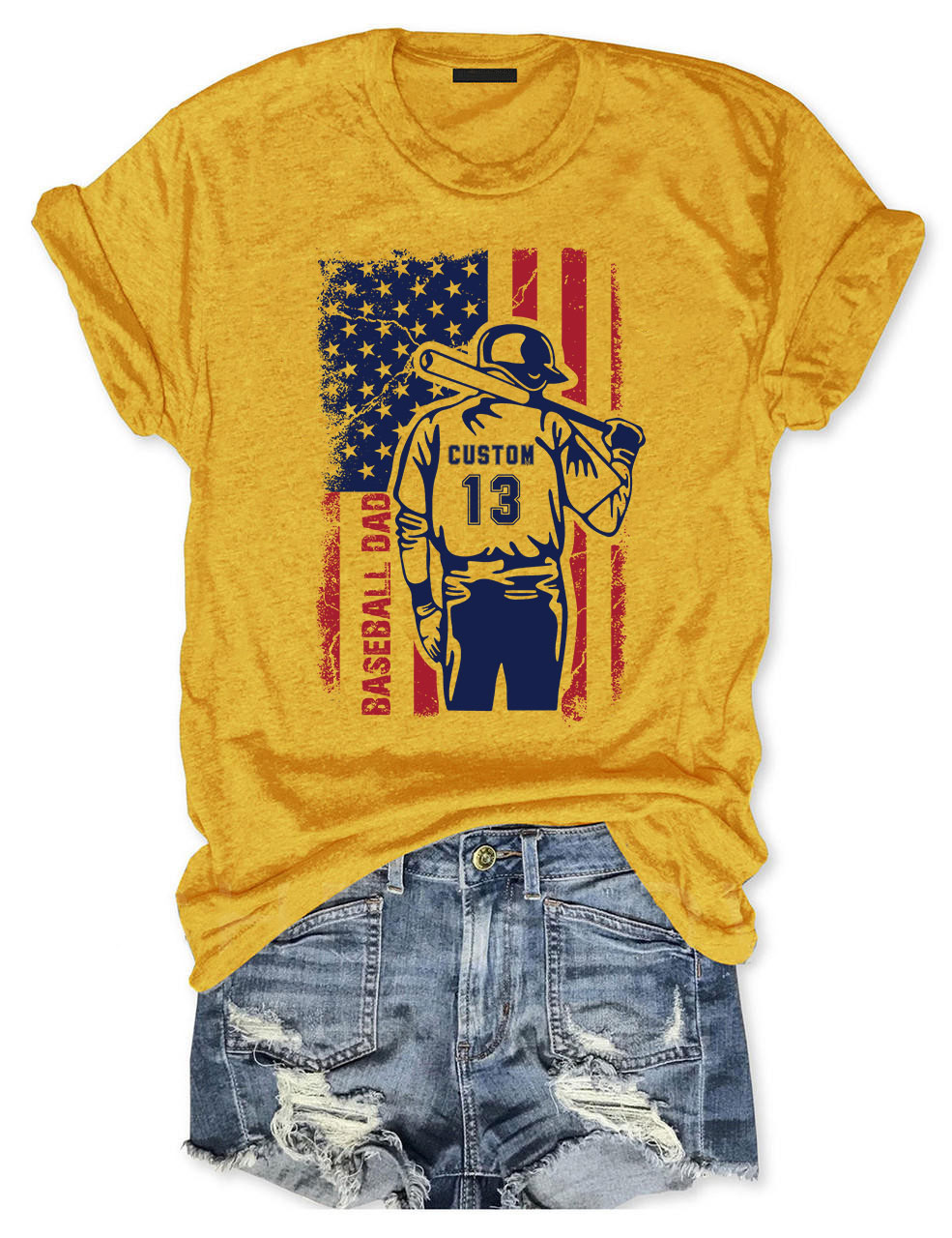 Custom Baseball Dad T-shirt