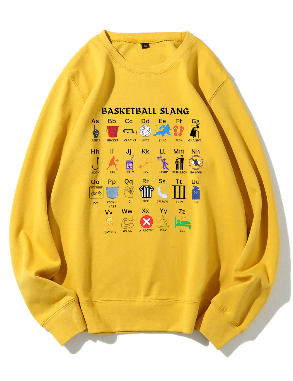 Funny Basketball Slang Alphabet Funny Sweatshirt