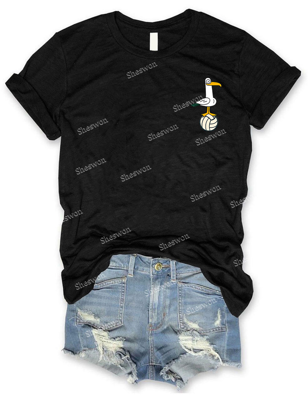 Mine Mine Mine Seagull Funny Volleyball T-shirt
