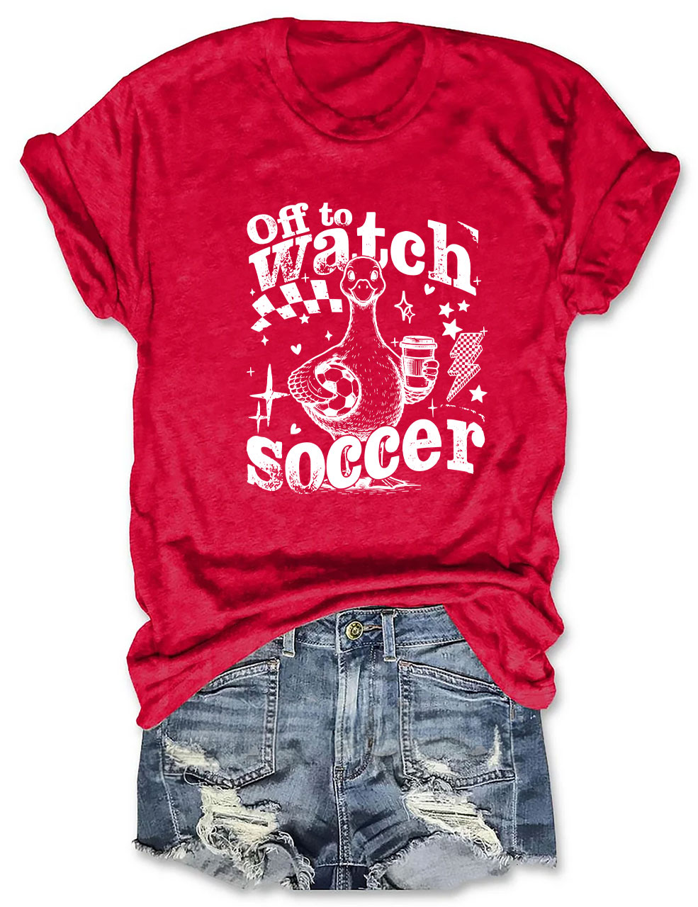 Funny Goose Off To Watch Soccer T-Shirt