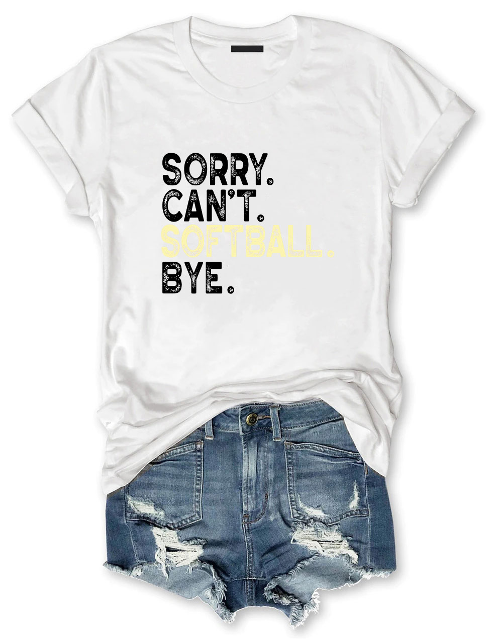 Sorry Can't Softball Bye Funny T-Shirt