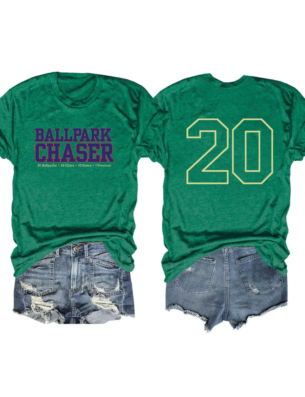 Custom Vibrant Wander Ballpark Baseball T-Shirt