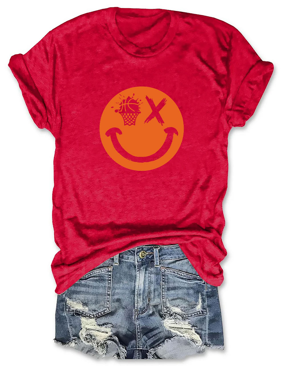 Basketball Smiling face T-shirt