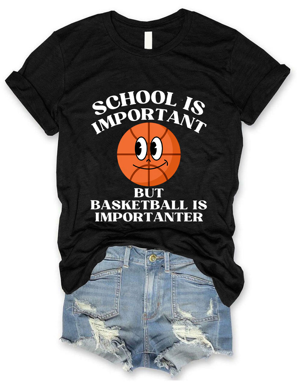 School is Important But Basketball is Importanter T-shirt