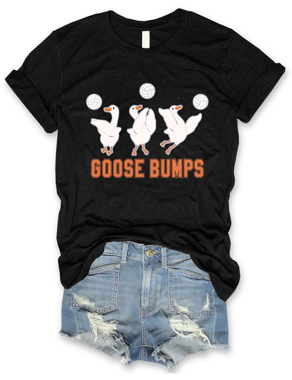Goose Bumps Funny Volleyball T-shirt