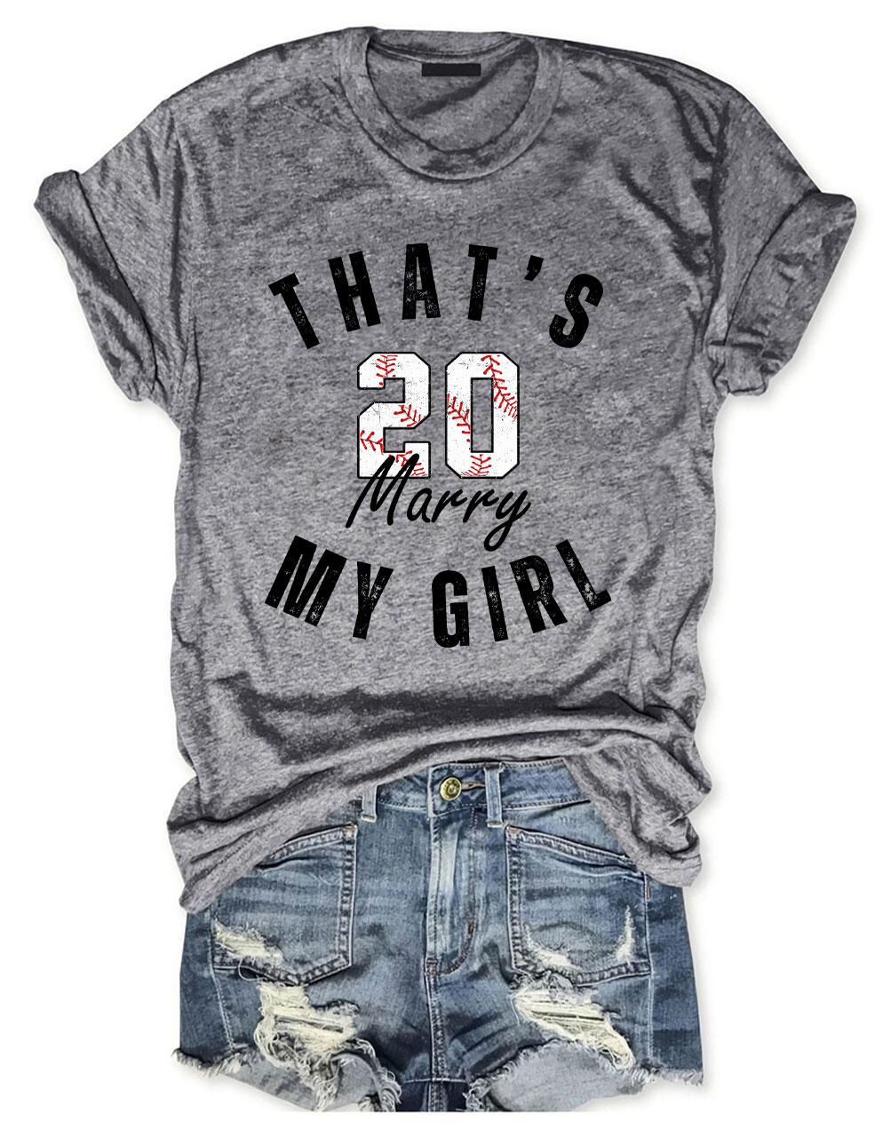 Custom That's My Girl Baseball T-Shirt
