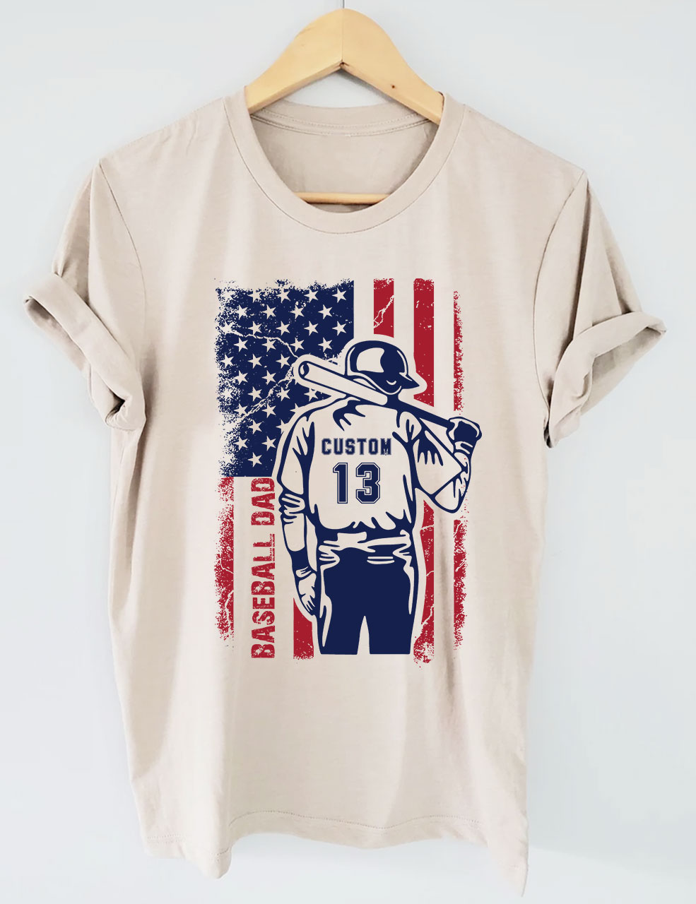 Custom Baseball Dad T-shirt