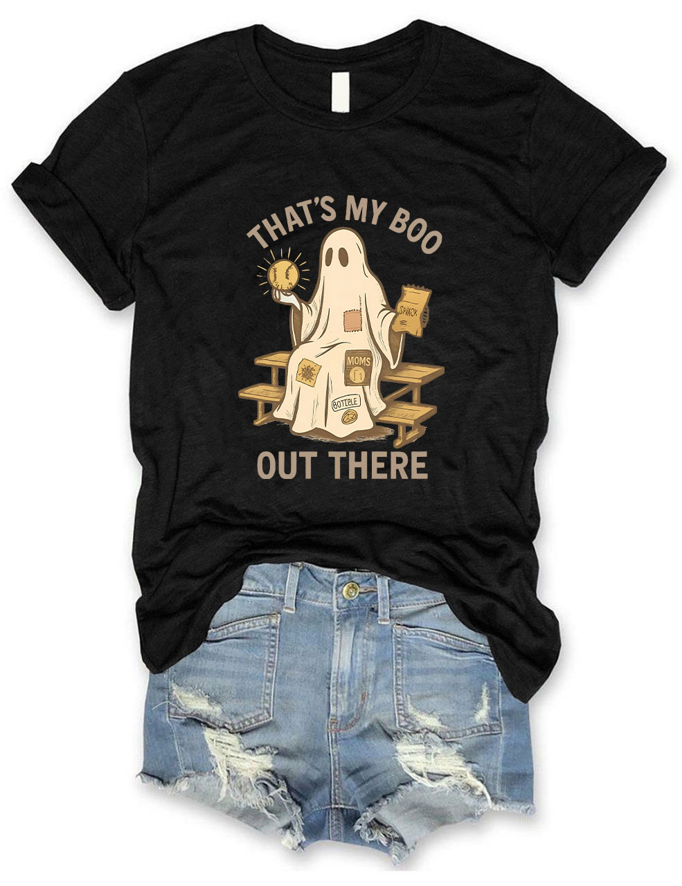 That's My Boo Out There Funny Softball Mom Halloween Funny T-Shirt