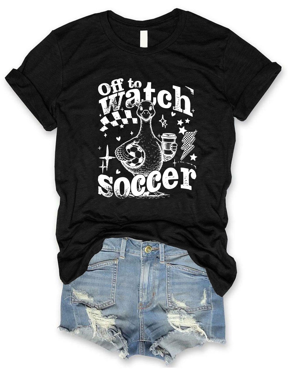 Funny Goose Off To Watch Soccer T-Shirt