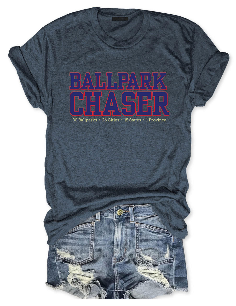 Custom Vibrant Wander Ballpark Baseball T-Shirt