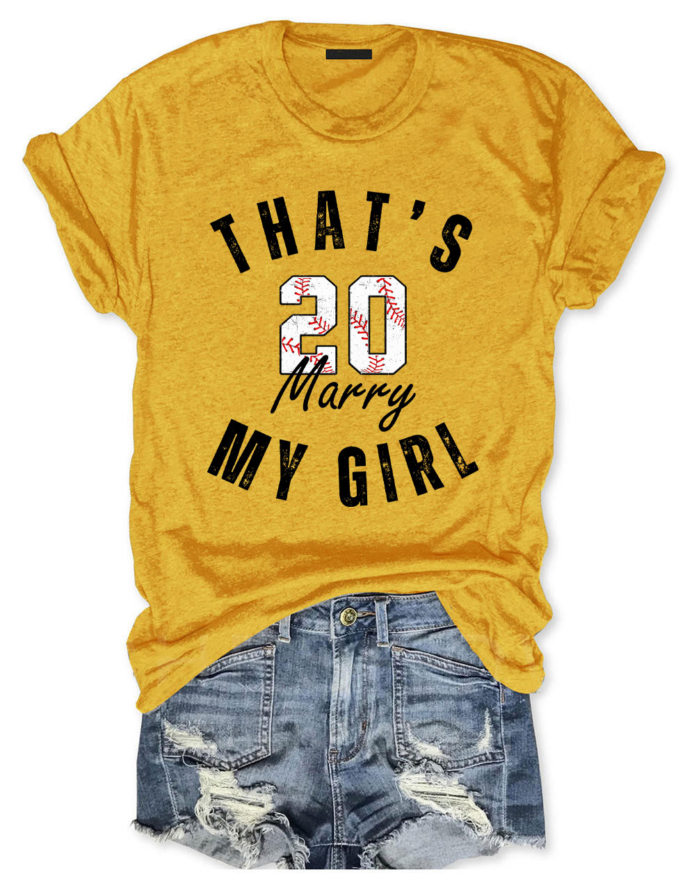 Custom That's My Girl Baseball T-Shirt
