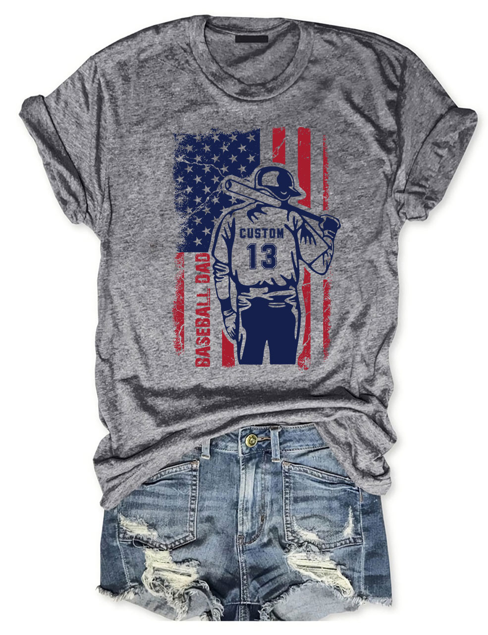 Custom Baseball Dad T-shirt