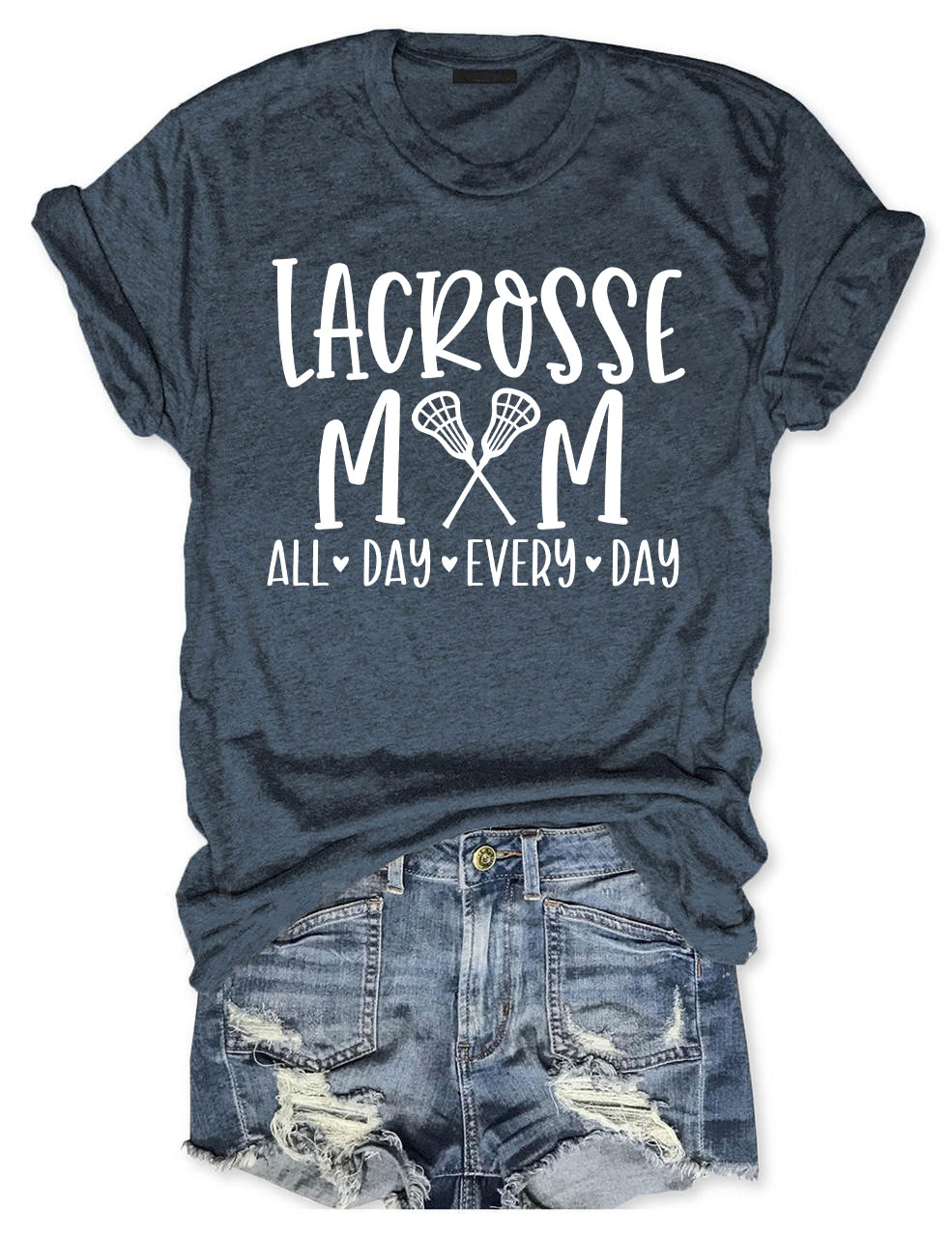 Lacrosse Mom All Day Every Day Funny T-shirt