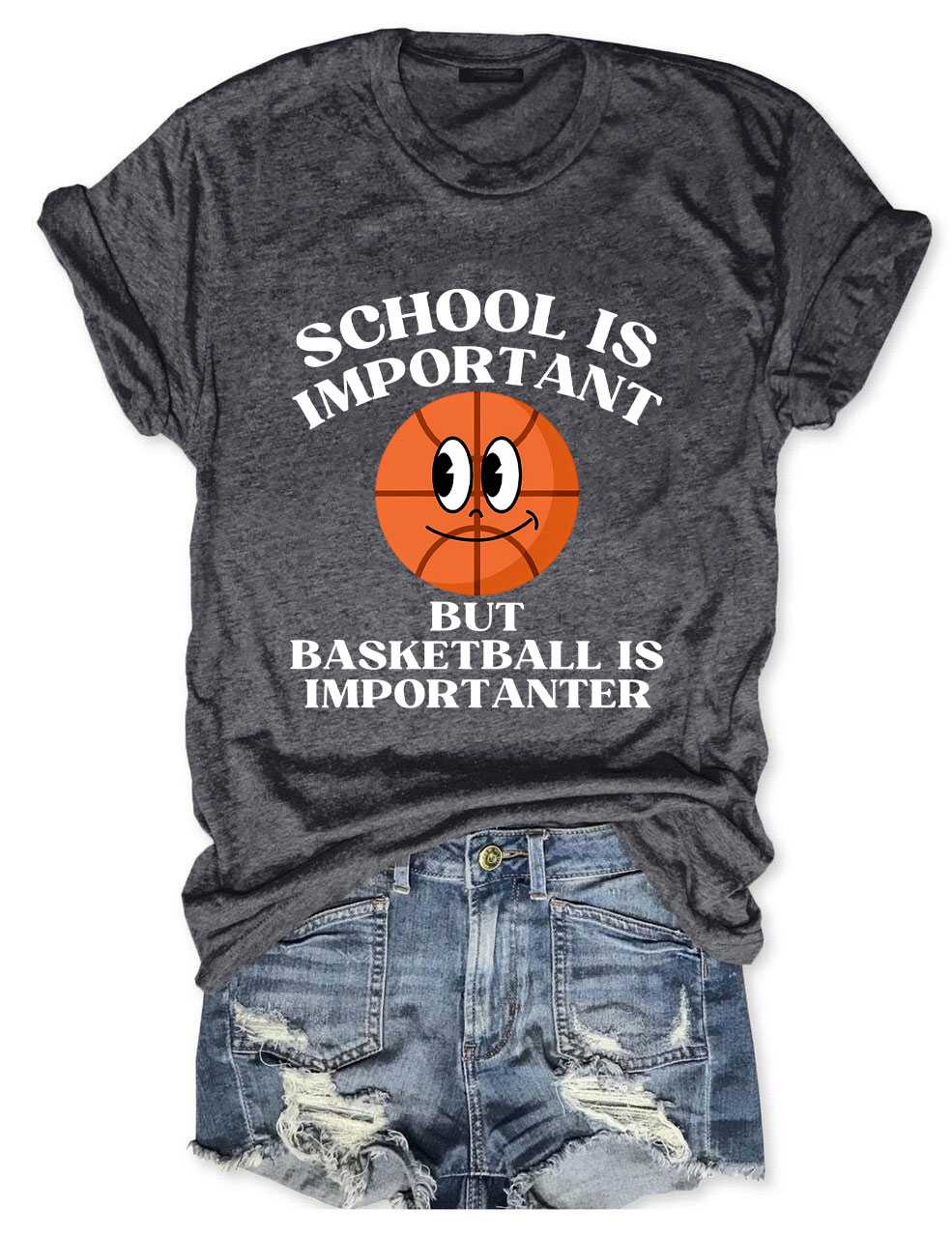 School is Important But Basketball is Importanter T-shirt