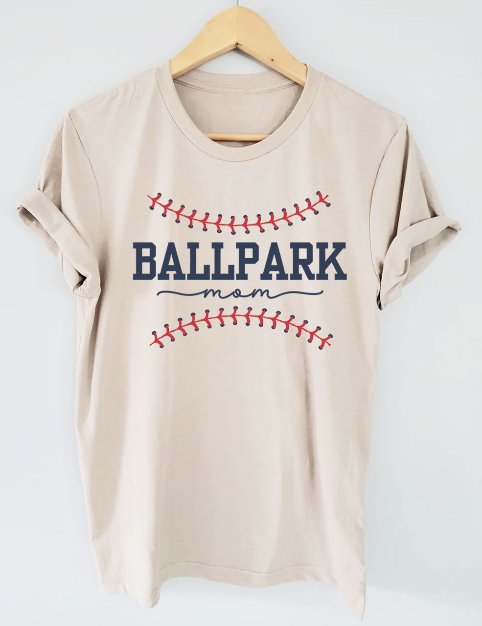 Custom Ballpark Mom T-Shirt