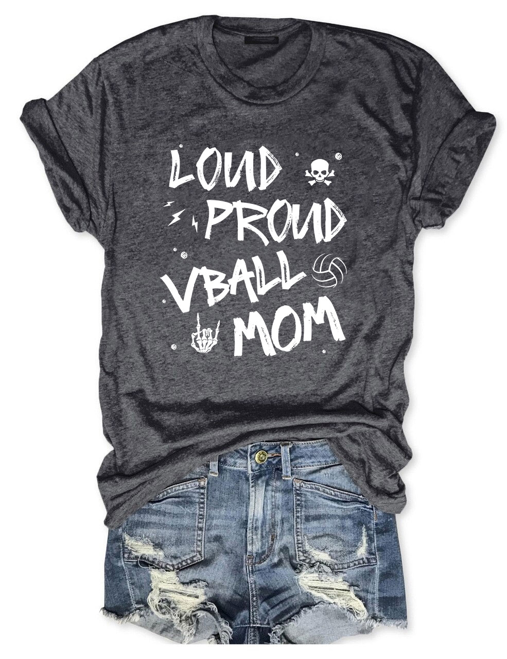Loud Proud Mom Game Day Volleyball Momma T-shirt
