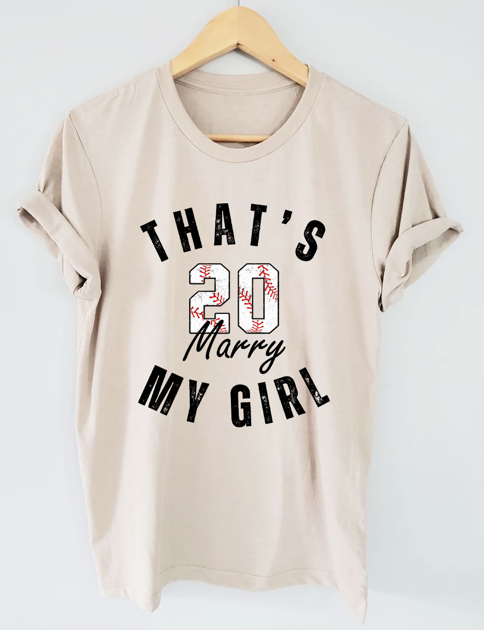 Custom That's My Girl Baseball T-Shirt