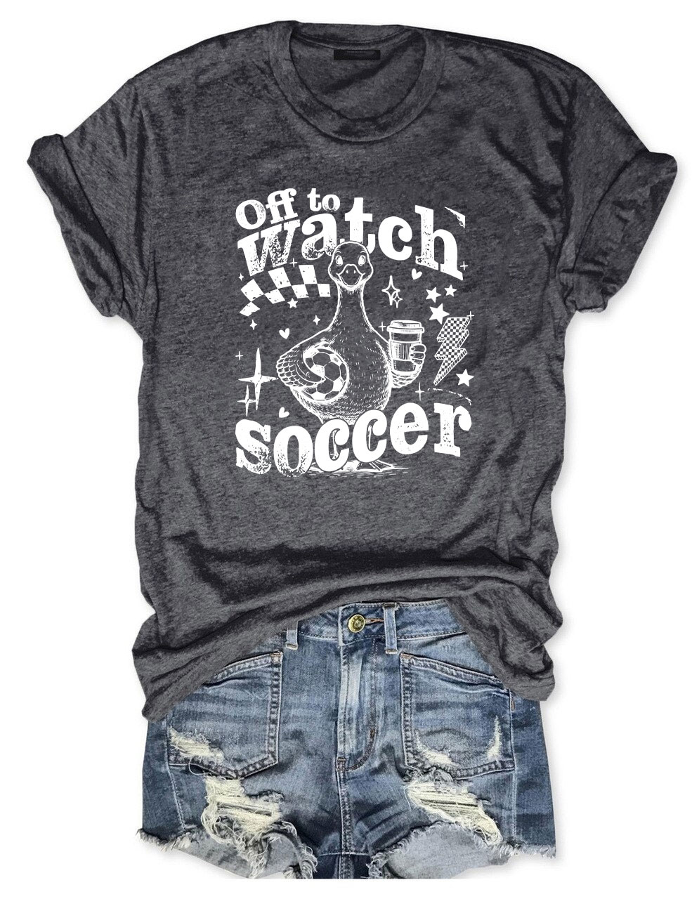 Funny Goose Off To Watch Soccer T-Shirt