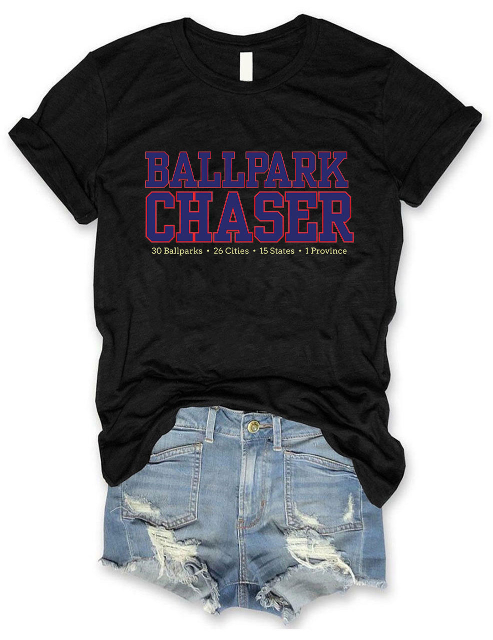 Custom Vibrant Wander Ballpark Baseball T-Shirt