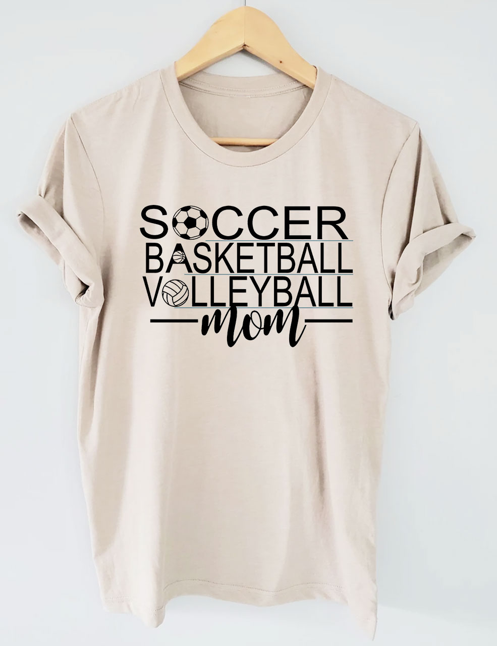 Soccer Basketball Volleyball Mom T-shirt