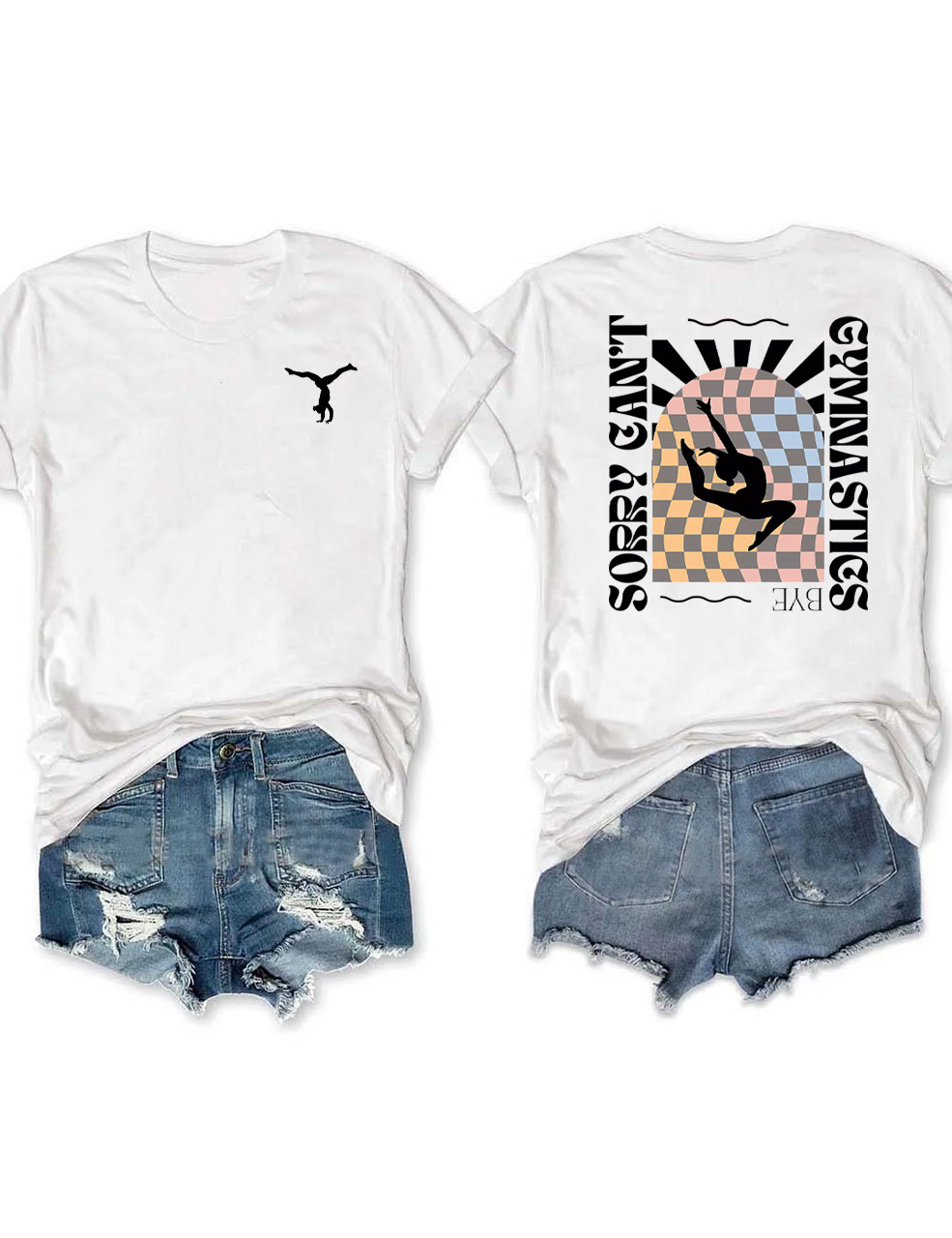 Retro Funny Sorry Can't Gymnastics Bye T-shirt