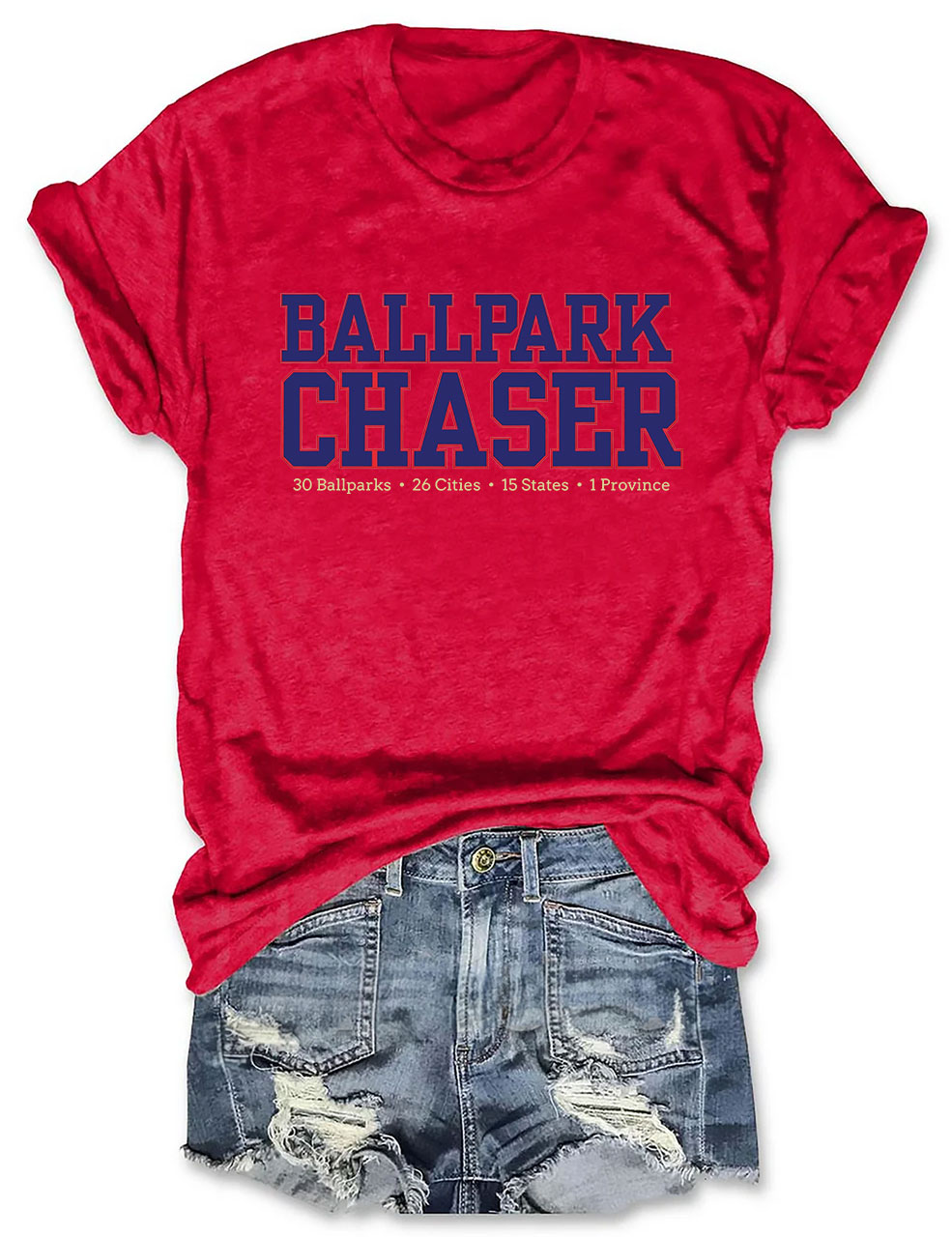 Custom Vibrant Wander Ballpark Baseball T-Shirt