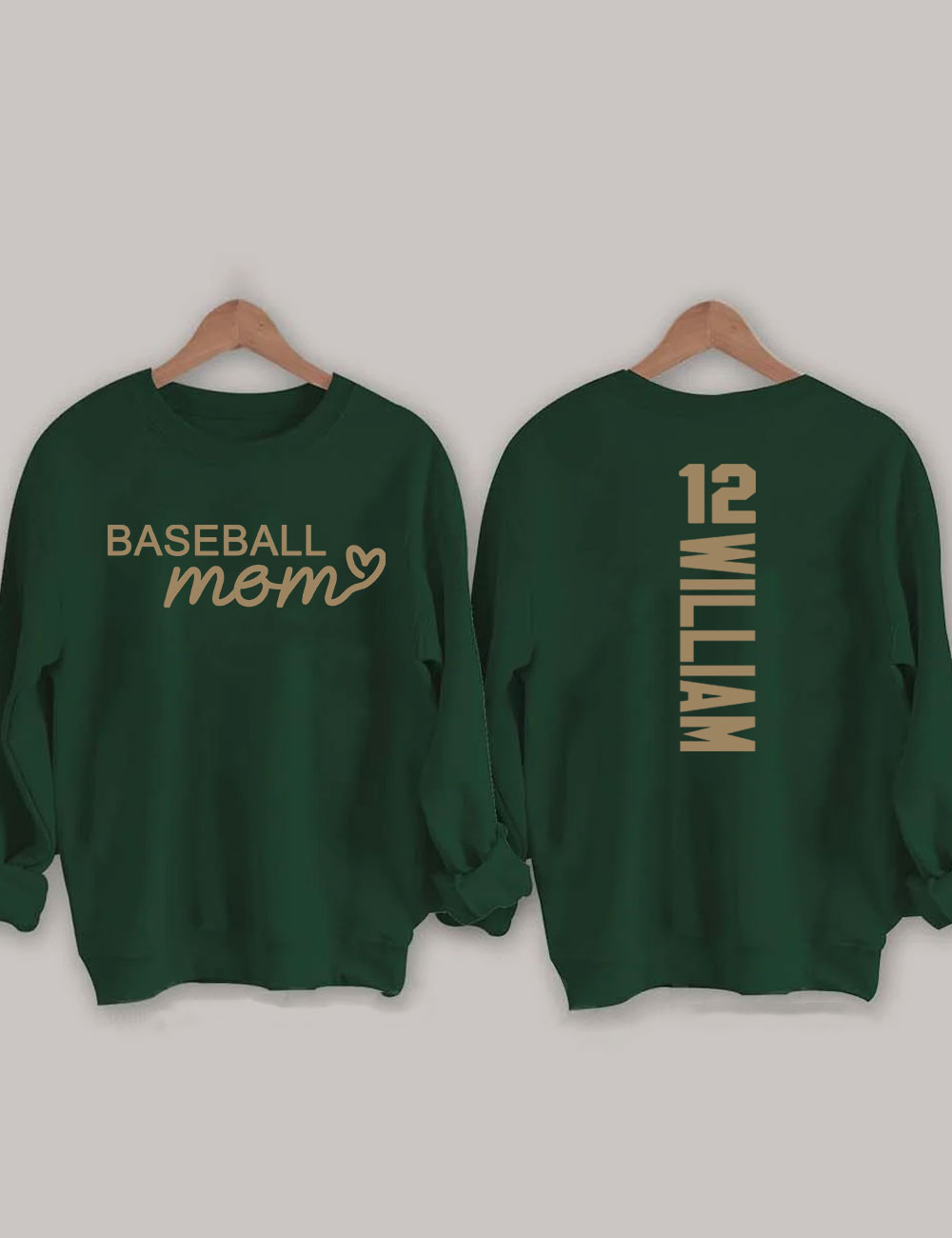 Baseball Mom Customized Sweatshirt