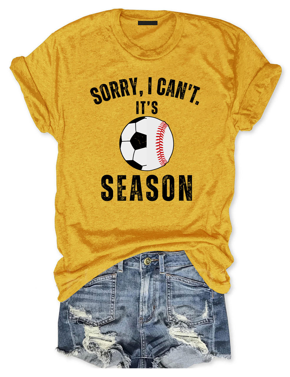 Sorry I can't It's Football and Baseball Season T-shirt