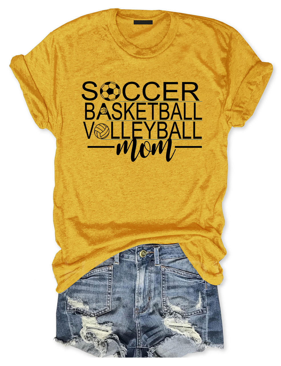 Soccer Basketball Volleyball Mom T-shirt