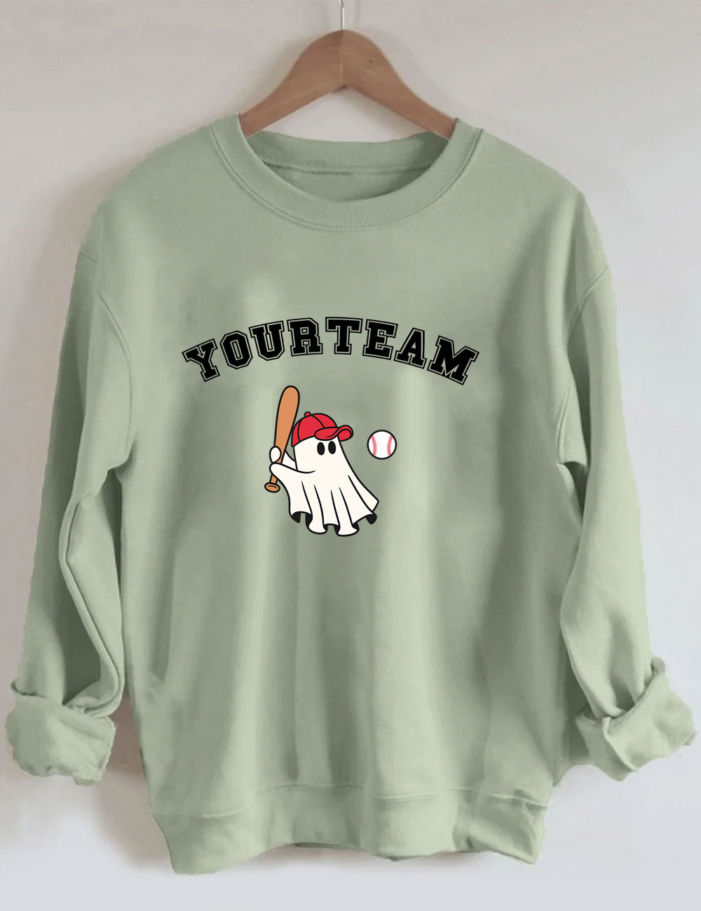 Custom Ghost Baseball Funny Sweatshirt