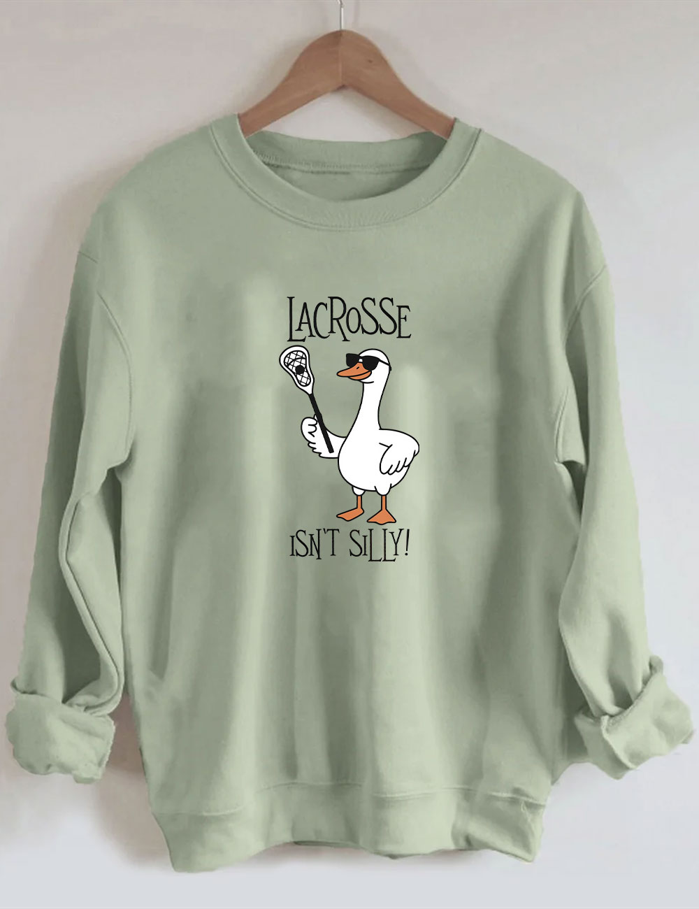 Isn't Silly Cute Lacrosse Funny Sweatshirt