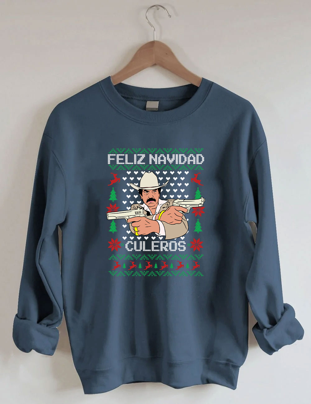 Beto El Mero Le��n del Corrido Quintanilla Christmas Sweatshirt