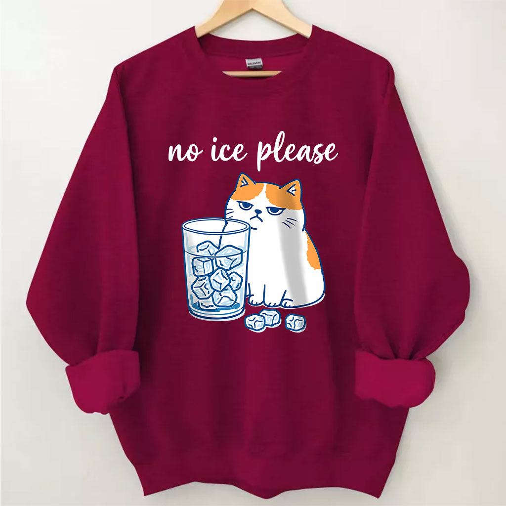 No ICE Please Cat Funny Sweatshirt