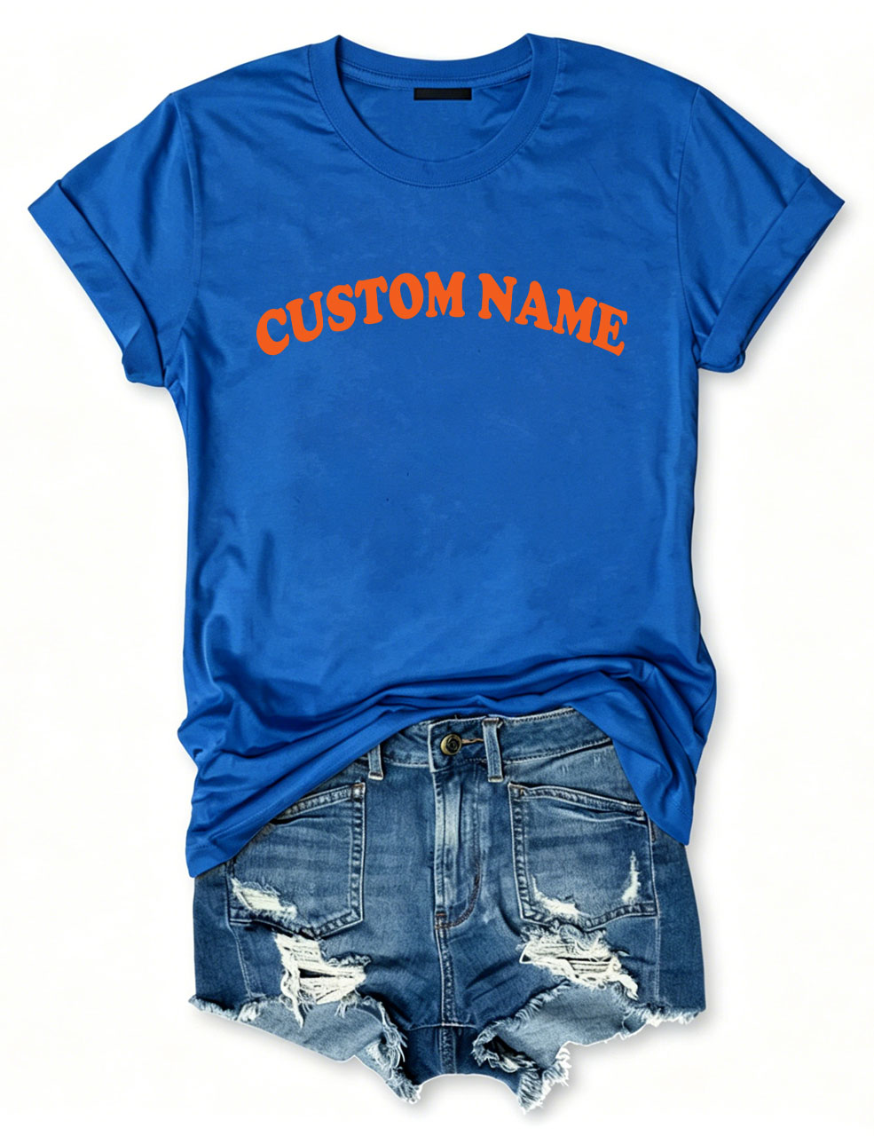 Custom Name TS Royal Blue Basketball T-shirt