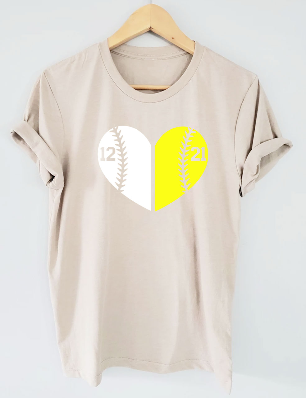 Custom Glitter Baseball and Softball T-Shirt