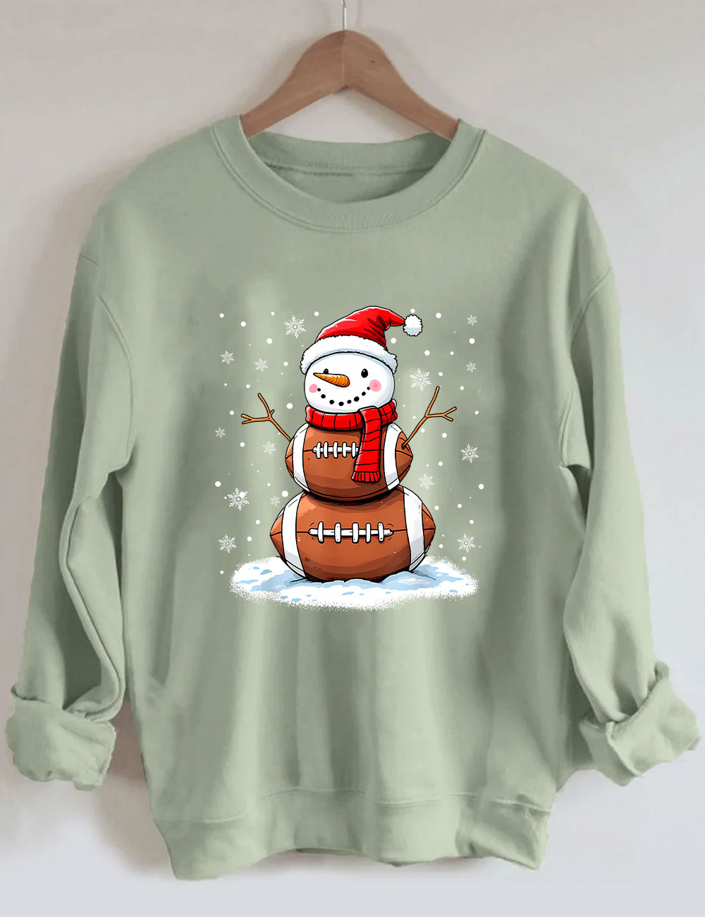 Football Christmas Snowman Sweatshirt