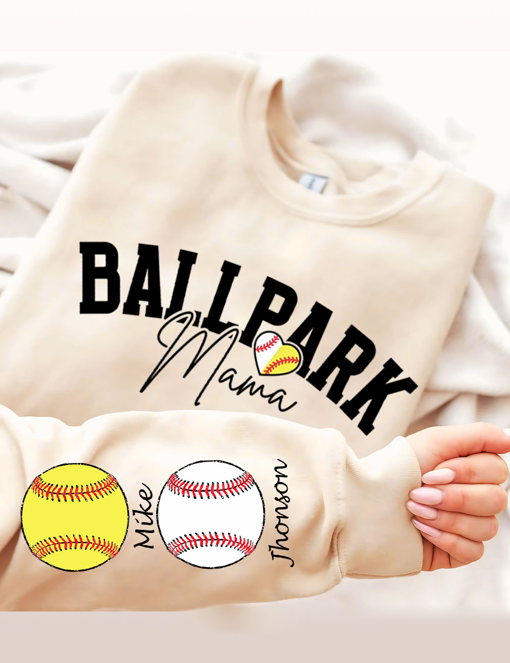 Custom Ballpark Mom Sweatshirt