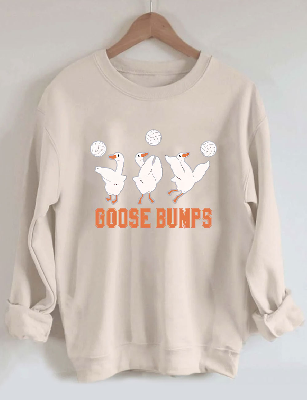 Goose Bumps Funny Volleyball Sweatshirt